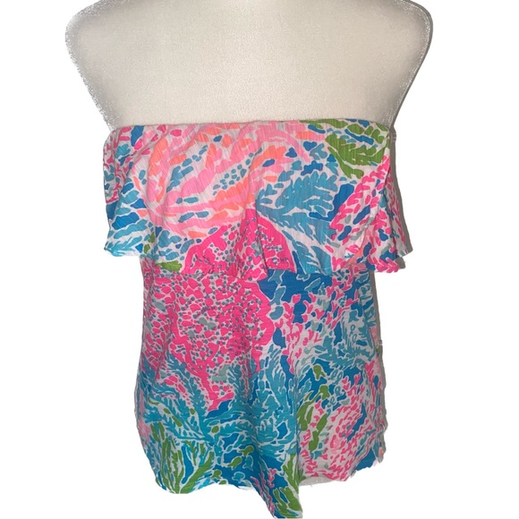 Lilly Pulitzer Let’s Cha Cha Tube Top - Picture 1 of 4